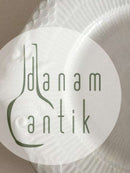 Royal Copenhagen Hvid Halv Blonde Kagefad No 422