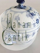 Royal Copenhagen Blaue kannelierte Zuckerdose Nr. 244