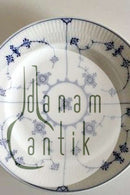 Royal Copenhagen Blauer geriffelter Mittagsteller Nr. 177