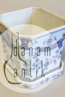 Royal Copenhagen Musselmalet Riflet Urtepotteskjuler No 124 fra 1870-1880