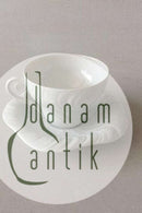 Royal Copenhagen Hvid Konkylie Tekop / Stor Kaffekop og Underkop No. 14194 / 081