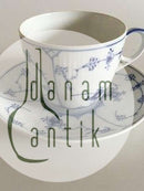 Royal Copenhagen  Musselmalet Riflet Stor Kaffekop og Underkop No 78