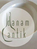 Royal Copenhagen Tradition Hvid Halvblonde m. Guld Ovalt Serveringsfad No. 628