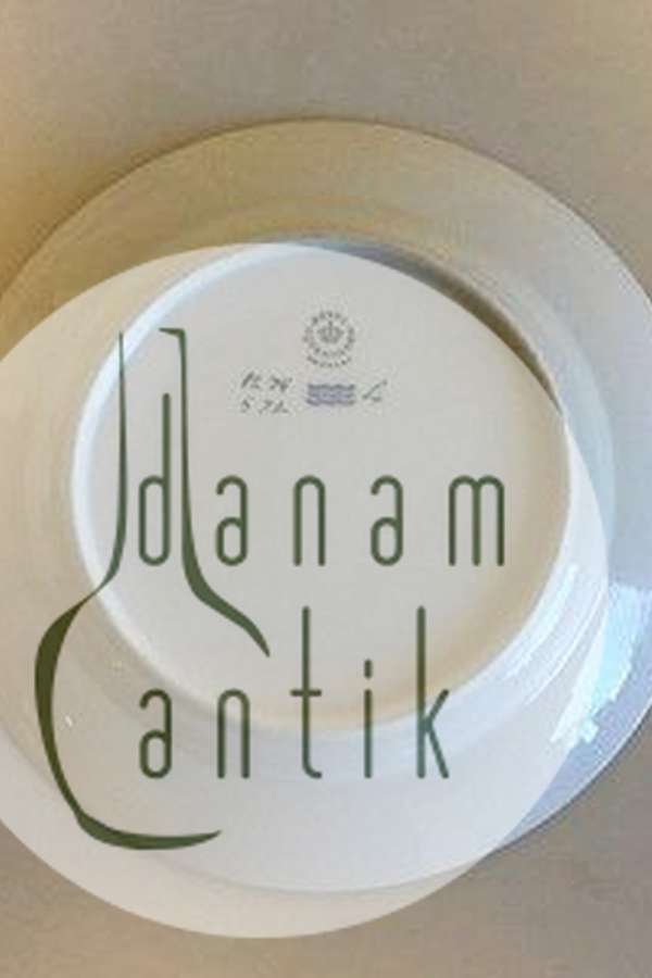 Royal Copenhagen Tradition Hvid Halvblonde m. Guld Frokosttallerken No 572