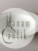 Royal Copenhagen Tradition Hvid Halvblonde m. Guldkant Dyb Tallerken No 566