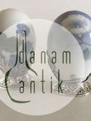 Par Royal Copenhagen Art Nouveau Æg med A. Michelsen Sterling Sølv Montering.