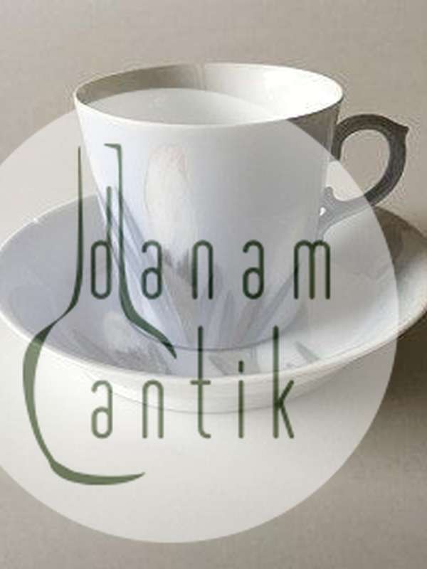 Royal Copenhagen Art Nouveau Mokka Kop og Underkop Unika signeret af Oluf Jensen