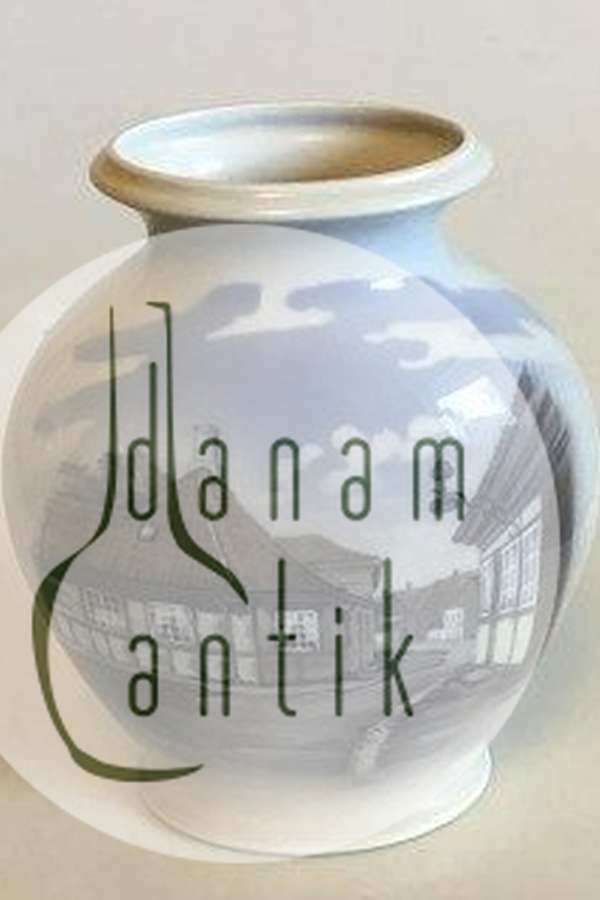 Royal Copenhagen Art Nouveau vase med H.C. Andersens hus i Odense No 4588 PMN