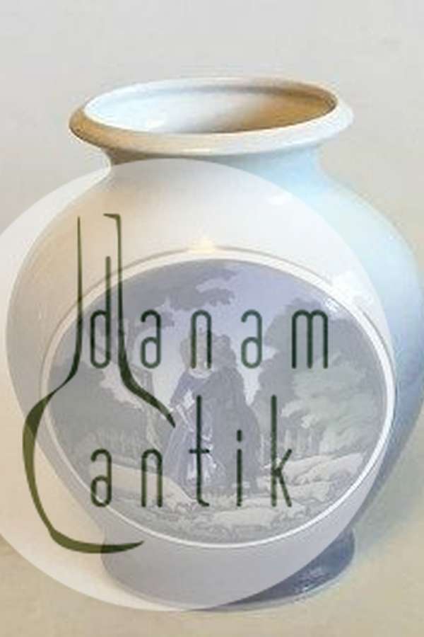 Royal Copenhagen Art Nouveau vase med Svinedrengen No 4481 PMN