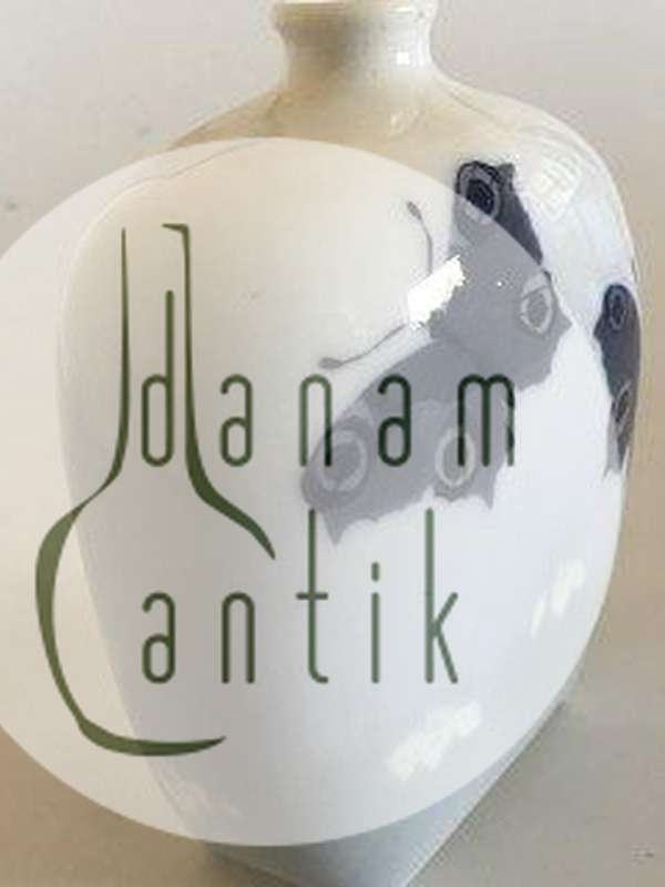 Royal Copenhagen Vase 188/1340 med Sommerfugle Motiv