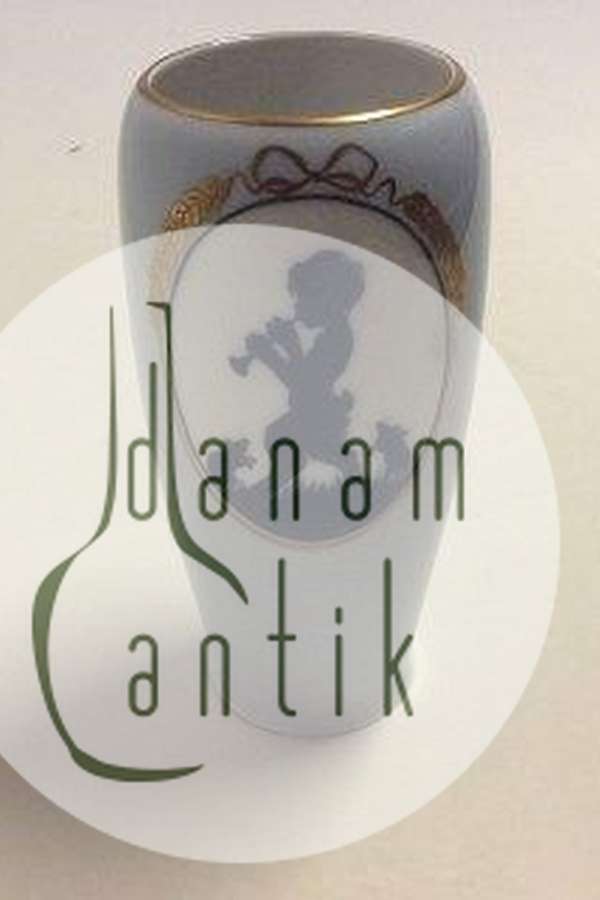 Royal Copenhagen Art Nouveau Vase med Faun og mus af Else Hasselriis No  1965 / 235