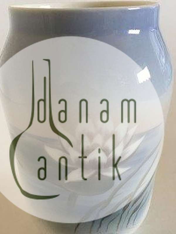 Royal Copenhagen Vase No. 2669/108 with Water Lily Motif