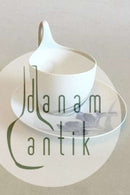 Royal Copenhagen Art Nouveau Stel 4 Højhankskop med underkop No 90/4, 1375/1052