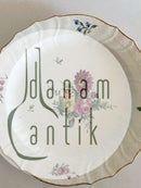 Royal Copenhagen Saxon Flower light large round tray