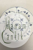 Royal Copenhagen Musselmalet Riflet "Hotelporcelæn" Dyb Tallerken No 326