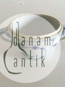 Royal Copenhagen Blaue kannelierte Zuckerdose ohne Deckel Nr. 244