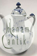 Royal Copenhagen Blaue geriffelte Kaffeekanne Nr. 47