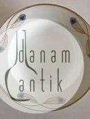 Royal Copenhagen Stel No 118 Dyb Suppetallerken Påfugl med Guldkant