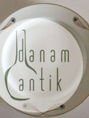 Royal Copenhagen No 118 Round Serving Tray w. Golden Peacock Feather Ornament