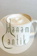 Royal Copenhagen Rødtop/Rødkant Thekande med låg No 3044