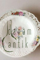 Royal Copenhagen Saksisk Blomst Dyb Tallerken i luksusmodel med gennembrudt kant.