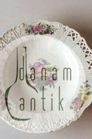 ロイヤルコペンハーゲン サクソンフラワーディーププレート（リム透かし彫り）高級モデル。