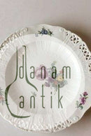 Royal Copenhagen Saxon Flower Dinner/Fruchtteller in Luxusausführung mit durchbrochenem Rand.