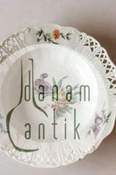 Royal Copenhagen Saksisk Blomst Dyb Tallerken i luksusmodel med gennembrudt kant.