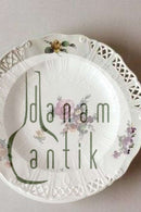 Royal Copenhagen Saksisk Blomst Middags-/Frugttallerken i luksusmodel med gennembrudt kant.