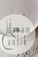 Royal Copenhagen Saksisk Blomst Middags-/Frugttallerken i luksusmodel med gennembrudt kant.