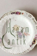 ロイヤルコペンハーゲン サクソンフラワー ディナー/フルーツプレート（リム透かし彫り）ラグジュアリーモデル。