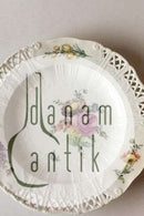 Royal Copenhagen Saksisk Blomst Middags-/Frugttallerken i luksusmodel med gennembrudt kant.