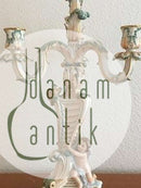 Royal Copenhagen Fuld Saksisk Blomst 4-armet lysestager No 1506