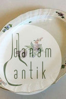 Royal Copenhagen Let Saksisk Blomst Ovalt Fad No. 1557