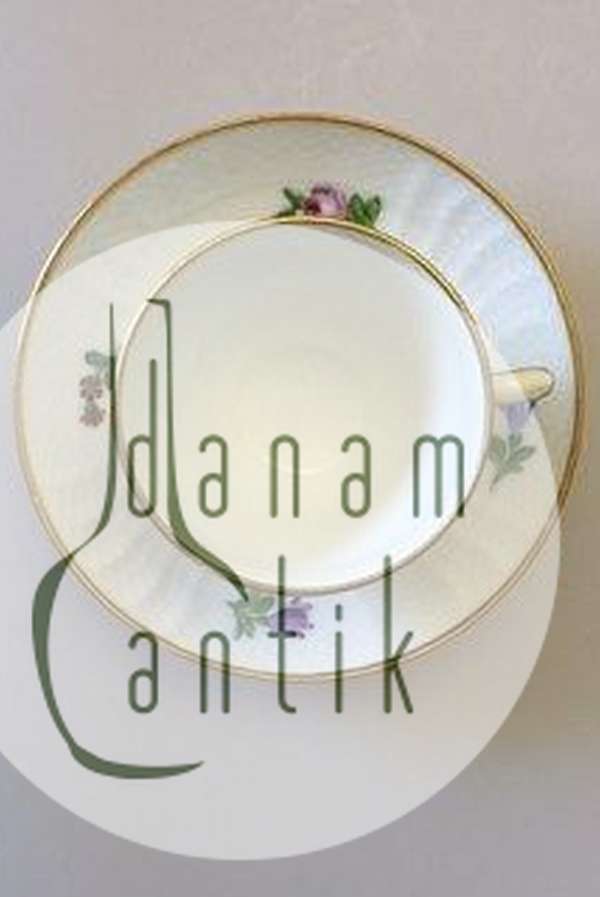 Royal Copenhagen Light Saxon Flower Mocca Cup and Saucer No 1549