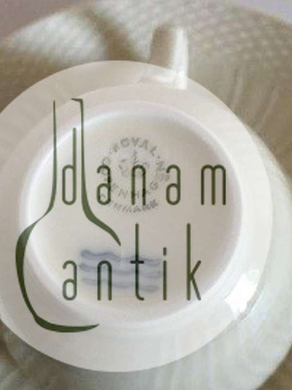 Royal Copenhagen Josephine Creme Curved Coffee Cup and Saucer