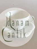 Royal Copenhagen Hvid Konkylie Mokka Kop og Underkop No 14179(072/073)