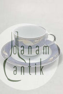 Royal Copenhagen Blå Magnolia Mokkakop og underkop No 60/61