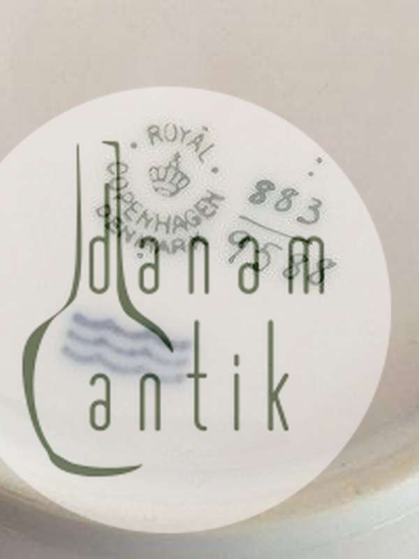 Royal Copenhagen Golden Horns with Orange Band Plate No 883/9588