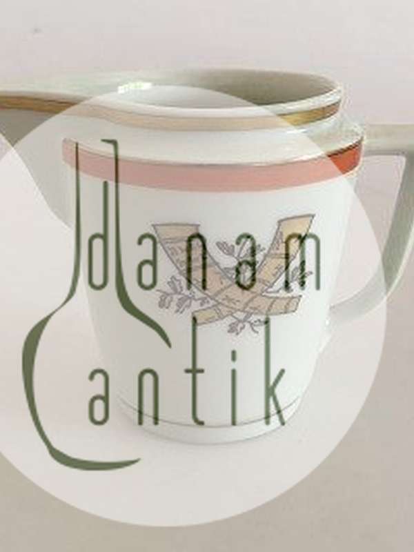 Royal Copenhagen Golden Horns with Orange Band Creamer No 883/9490