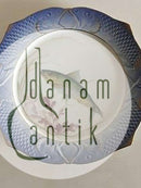 Royal Copenhagen Blå Fisketallerken med Guld No 1212/3002