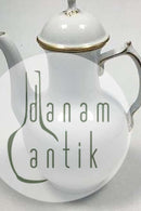 Royal Copenhagen Hvidt Porcelæn med guldkant Kaffekande No 1275/9233