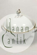 Royal Copenhagen White Porcelain with Gold Sugar Bowl No 1275/9178