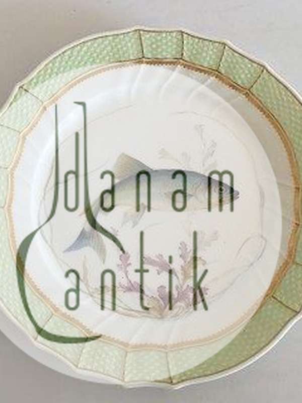 Royal Copenhagen Green Fish Dinner Plate No 919/1710 with Clupea Harengus