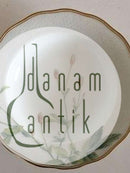 Royal Copenhagen No 166 Deep Plate with Handpainted Flowers and Gold