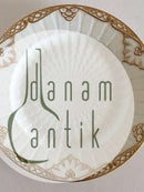 Royal Copenhagen White Plate with Gold Ornament (Bat Pattern)