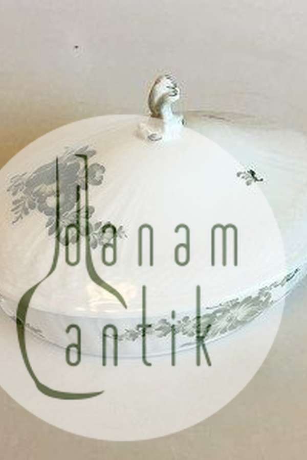 皇家哥本哈根绿花焊接椭圆盖碗 No 1702