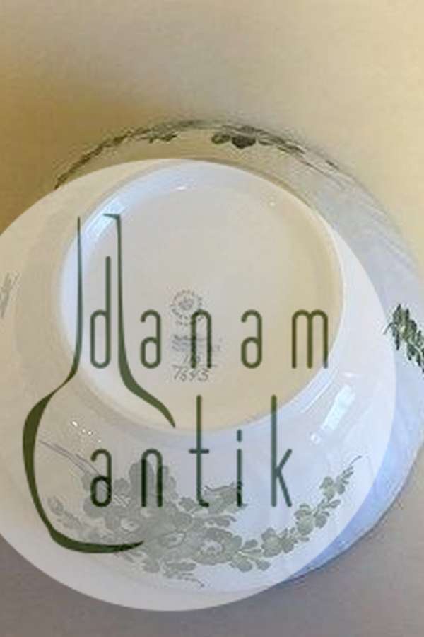 Royal Copenhagen Green Flower Curved Large Salad Bowl No 1643