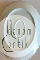 Royal Copenhagen Green Flower Curved Oval Dish No 1555