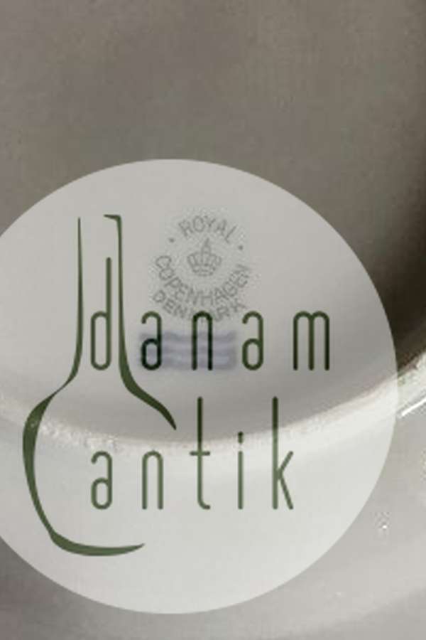 Royal Copenhagen White Blue Flower Angular Deep Plate